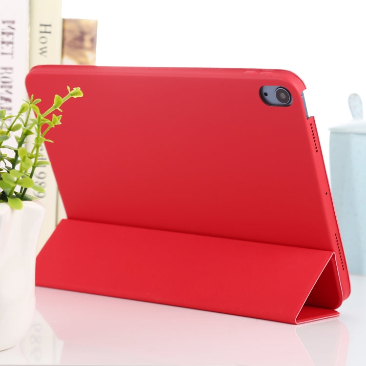 3-fold Horizontal Flip Smart Leather Case with Sleep / Wake-up Function & Holder For iPad Air 4/5 (Red) - iPad Air (2022) / (2020) 10.9 Cases by buy2fix | Online Shopping UK | buy2fix