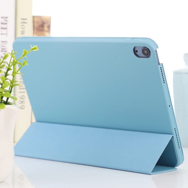 3-fold Horizontal Flip Smart Leather Case with Sleep / Wake-up Function & Holder For iPad Air 4/5 (Blue) - iPad Air (2022) / (2020) 10.9 Cases by buy2fix | Online Shopping UK | buy2fix