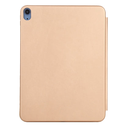 3-fold Horizontal Flip Smart Leather Case with Sleep / Wake-up Function & Holder For iPad Air 4/5 (Gold) - iPad Air (2022) / (2020) 10.9 Cases by buy2fix | Online Shopping UK | buy2fix