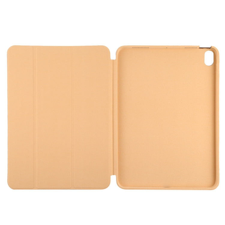 3-fold Horizontal Flip Smart Leather Case with Sleep / Wake-up Function & Holder For iPad Air 4/5 (Gold) - iPad Air (2022) / (2020) 10.9 Cases by buy2fix | Online Shopping UK | buy2fix