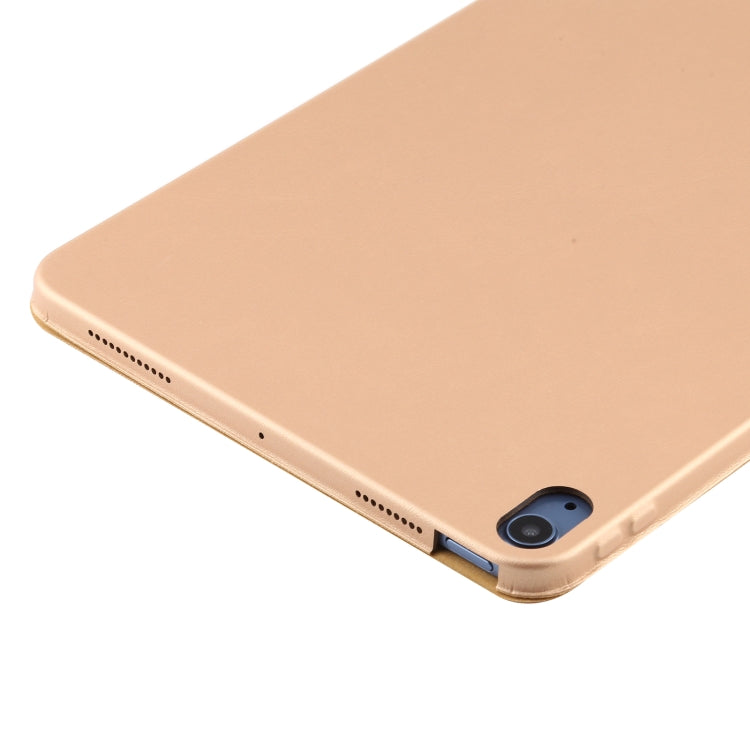 3-fold Horizontal Flip Smart Leather Case with Sleep / Wake-up Function & Holder For iPad Air 4/5 (Gold) - iPad Air (2022) / (2020) 10.9 Cases by buy2fix | Online Shopping UK | buy2fix