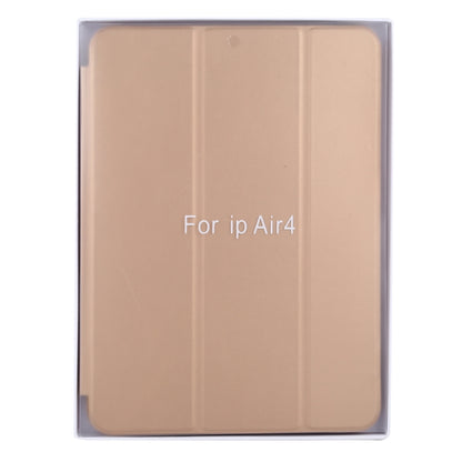 3-fold Horizontal Flip Smart Leather Case with Sleep / Wake-up Function & Holder For iPad Air 4/5 (Gold) - iPad Air (2022) / (2020) 10.9 Cases by buy2fix | Online Shopping UK | buy2fix