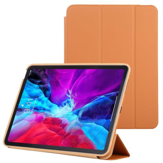 3-fold Horizontal Flip Smart Leather Case with Sleep / Wake-up Function & Holder For iPad Air 4/5 (Light Brown) - iPad Air (2022) / (2020) 10.9 Cases by buy2fix | Online Shopping UK | buy2fix