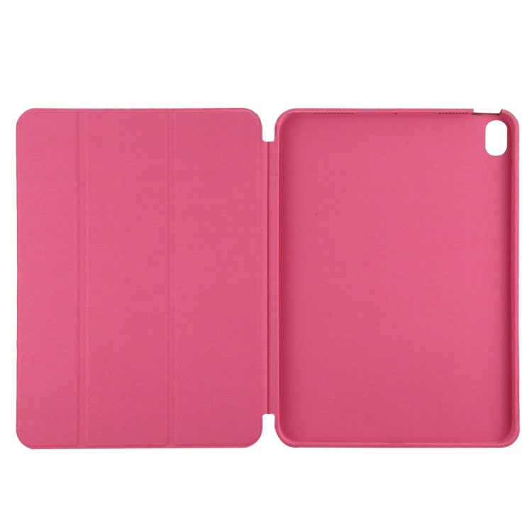 3-fold Horizontal Flip Smart Leather Case with Sleep / Wake-up Function & Holder For iPad Air 4/5 (Rose Red) - iPad Air (2022) / (2020) 10.9 Cases by buy2fix | Online Shopping UK | buy2fix