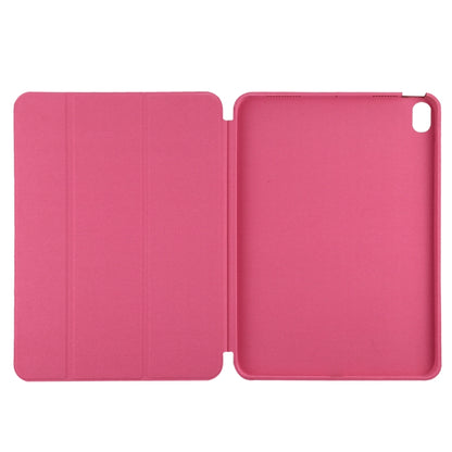 3-fold Horizontal Flip Smart Leather Case with Sleep / Wake-up Function & Holder For iPad Air 4/5 (Rose Red) - iPad Air (2022) / (2020) 10.9 Cases by buy2fix | Online Shopping UK | buy2fix