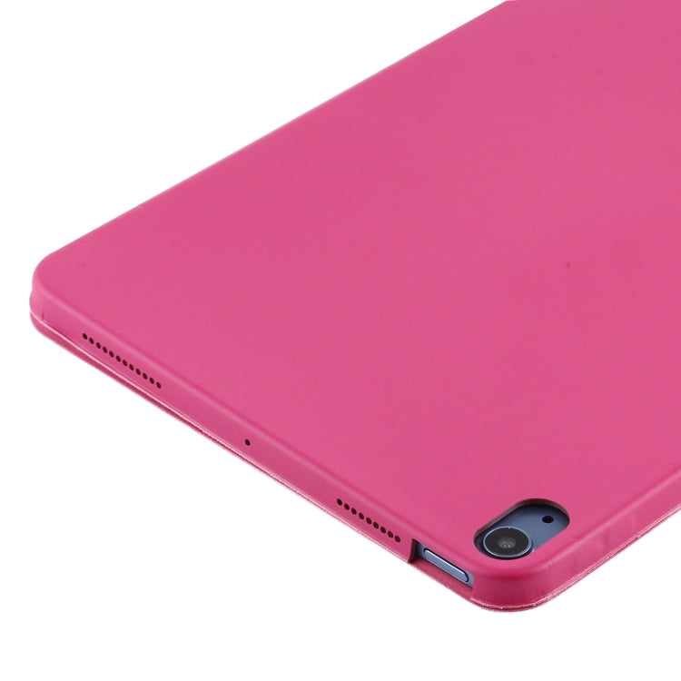 3-fold Horizontal Flip Smart Leather Case with Sleep / Wake-up Function & Holder For iPad Air 4/5 (Rose Red) - iPad Air (2022) / (2020) 10.9 Cases by buy2fix | Online Shopping UK | buy2fix