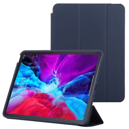3-fold Horizontal Flip Smart Leather Case with Sleep / Wake-up Function & Holder For iPad Air 4/5 (Dark Blue) - iPad Air (2022) / (2020) 10.9 Cases by buy2fix | Online Shopping UK | buy2fix