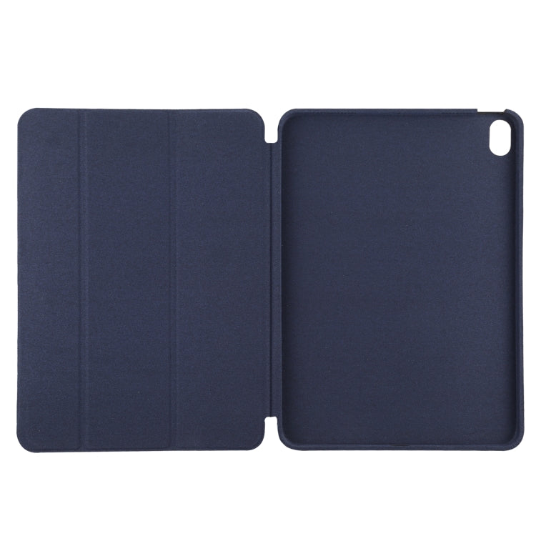 3-fold Horizontal Flip Smart Leather Case with Sleep / Wake-up Function & Holder For iPad Air 4/5 (Dark Blue) - iPad Air (2022) / (2020) 10.9 Cases by buy2fix | Online Shopping UK | buy2fix