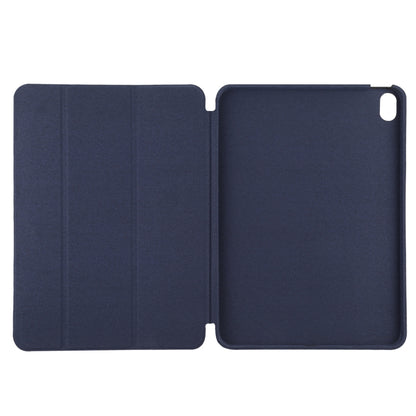 3-fold Horizontal Flip Smart Leather Case with Sleep / Wake-up Function & Holder For iPad Air 4/5 (Dark Blue) - iPad Air (2022) / (2020) 10.9 Cases by buy2fix | Online Shopping UK | buy2fix
