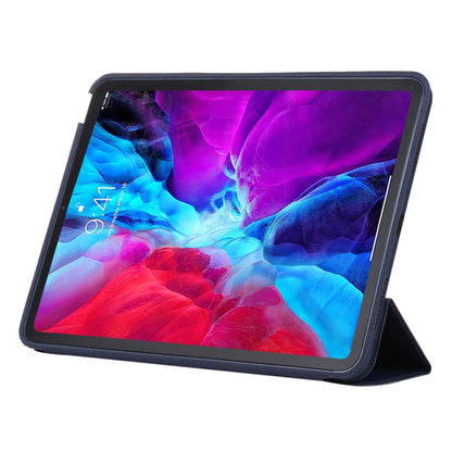3-fold Horizontal Flip Smart Leather Case with Sleep / Wake-up Function & Holder For iPad Air 4/5 (Dark Blue) - iPad Air (2022) / (2020) 10.9 Cases by buy2fix | Online Shopping UK | buy2fix