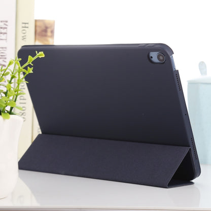 3-fold Horizontal Flip Smart Leather Case with Sleep / Wake-up Function & Holder For iPad Air 4/5 (Dark Blue) - iPad Air (2022) / (2020) 10.9 Cases by buy2fix | Online Shopping UK | buy2fix