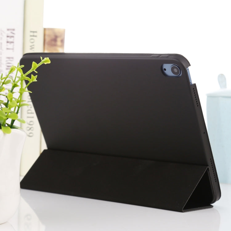 3-fold Horizontal Flip Smart Leather Case with Sleep / Wake-up Function & Holder For iPad Air 4/5(Black) - iPad Air (2022) / (2020) 10.9 Cases by buy2fix | Online Shopping UK | buy2fix