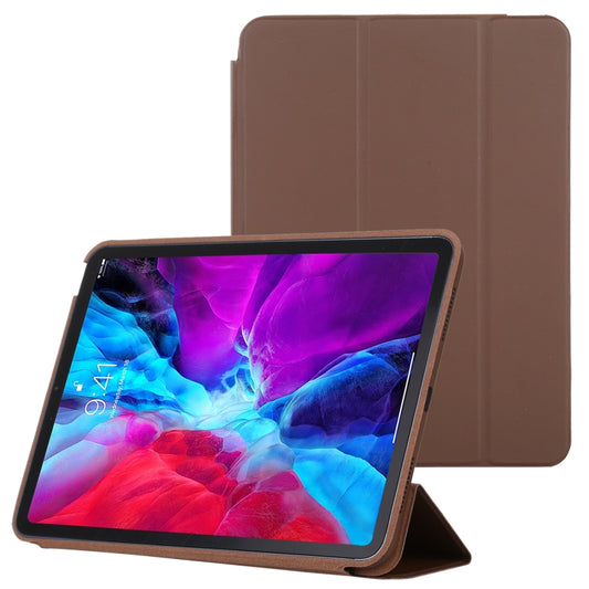 3-fold Horizontal Flip Smart Leather Case with Sleep / Wake-up Function & Holder For iPad Air 4/5 (Brown) - iPad Air (2022) / (2020) 10.9 Cases by buy2fix | Online Shopping UK | buy2fix