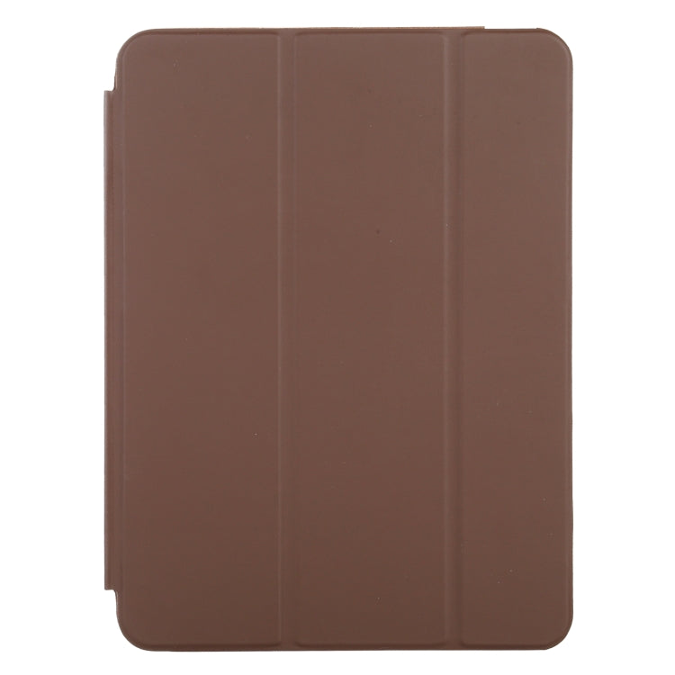 3-fold Horizontal Flip Smart Leather Case with Sleep / Wake-up Function & Holder For iPad Air 4/5 (Brown) - iPad Air (2022) / (2020) 10.9 Cases by buy2fix | Online Shopping UK | buy2fix