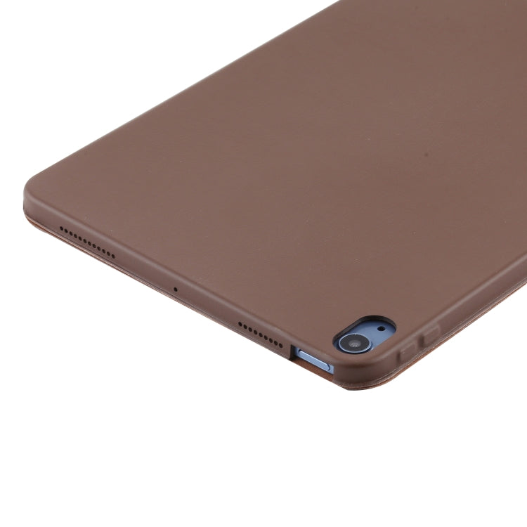 3-fold Horizontal Flip Smart Leather Case with Sleep / Wake-up Function & Holder For iPad Air 4/5 (Brown) - iPad Air (2022) / (2020) 10.9 Cases by buy2fix | Online Shopping UK | buy2fix