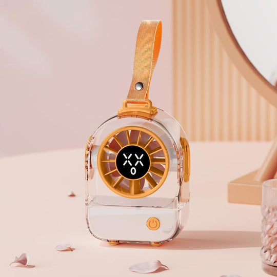 F8 Transparent Emoticon Mini Desktop Fan(Orange)
