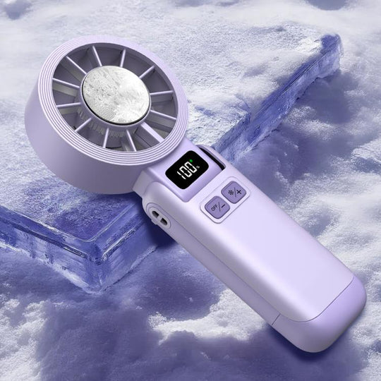 F9 Ice Compress Foldable Handheld Fan(Purple)