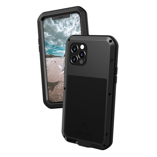 For iPhone 12 Pro LOVE MEI Metal Shockproof Life Waterproof Dustproof Protective Case(Black) by LOVE MEI