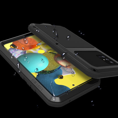 For Samsung Galaxy A51 5G LOVE MEI Metal Shockproof Waterproof Dustproof Protective Case with Glass(Yellow) by LOVE MEI