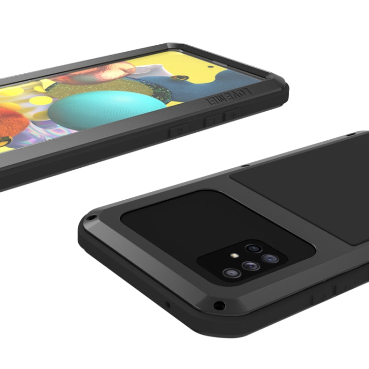 For Samsung Galaxy A51 5G LOVE MEI Metal Shockproof Waterproof Dustproof Protective Case with Glass(Army Green) by LOVE MEI