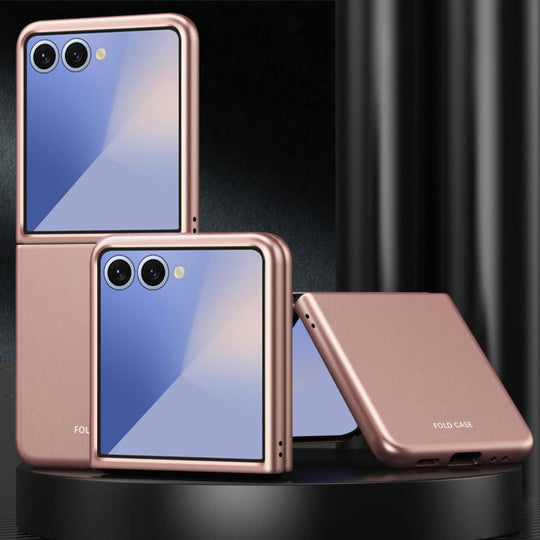 For Galaxy Z Flip8 5G Skin Feel Electroplating PC Shockproof Phone Case(Pink)
