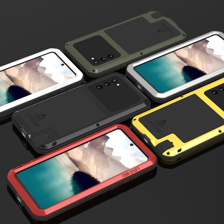 For Samsung Galaxy Note 20 LOVE MEI Metal Shockproof Waterproof Dustproof Protective Case without Glass(Red) by LOVE MEI