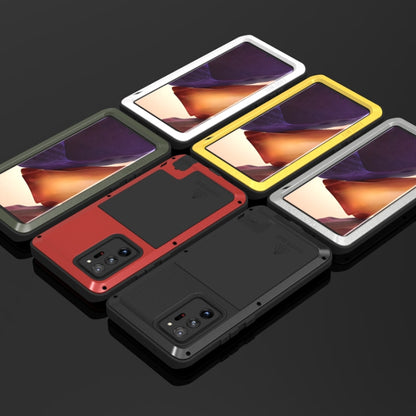 For Samsung Galaxy Note 20 Ultra LOVE MEI Metal Shockproof Waterproof Dustproof Protective Case without Glass(Yellow) by LOVE MEI