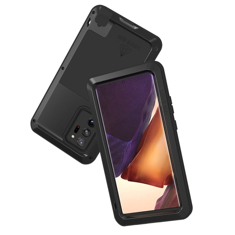 For Samsung Galaxy Note 20 Ultra LOVE MEI Metal Shockproof Waterproof Dustproof Protective Case without Glass(Army Green) by LOVE MEI