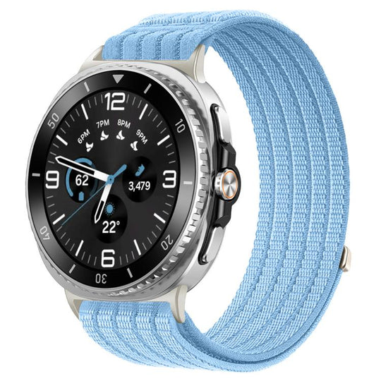 For Galaxy Watch9 / 8 / 8 Classic xDfind Nylon Breathable Hook And Loop Fastener Watch Band(Island Blue)