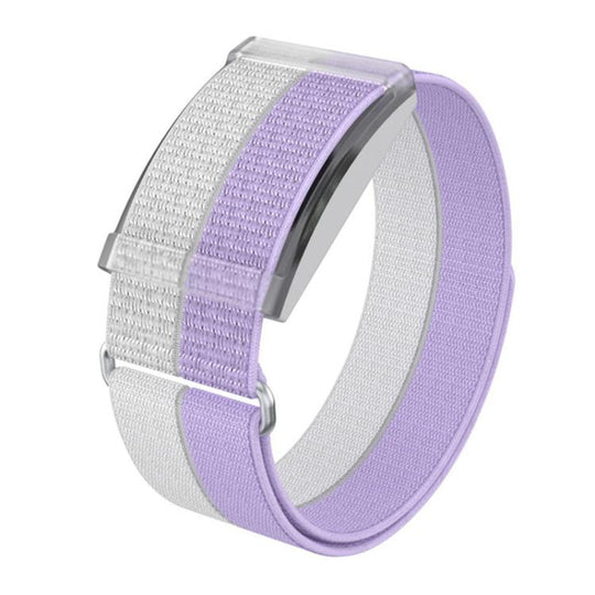 For COROS Heart Rate Monitor xDfind Metal Buckle Feather Yarn Breathable Nylon Quick-release Watch Band, Size:L Wrist Circumference 170-235mm(Purple)