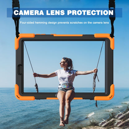 For Lenovo Tab M8 Shockproof Colorful Silicone + PC Protective Case with Holder & Hand Grip Strap & Shoulder Strap(Orange) - Lenovo by buy2fix | Online Shopping UK | buy2fix