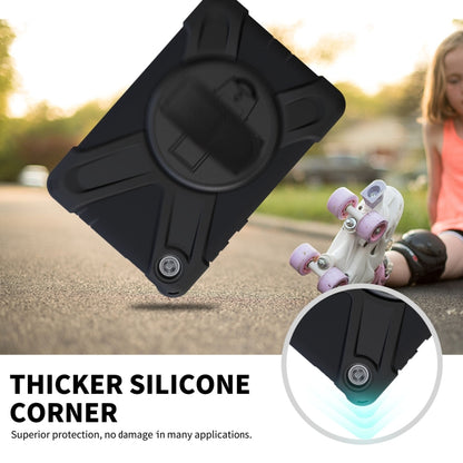 For Lenovo Tab M8 Shockproof Colorful Silicone + PC Protective Case with Holder & Hand Grip Strap & Shoulder Strap(Black) - Lenovo by buy2fix | Online Shopping UK | buy2fix