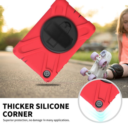 For Lenovo Tab M8 Shockproof Colorful Silicone + PC Protective Case with Holder & Hand Grip Strap & Shoulder Strap(Red) - Lenovo by buy2fix | Online Shopping UK | buy2fix