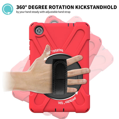 For Lenovo Tab M8 Shockproof Colorful Silicone + PC Protective Case with Holder & Hand Grip Strap & Shoulder Strap(Red) - Lenovo by buy2fix | Online Shopping UK | buy2fix