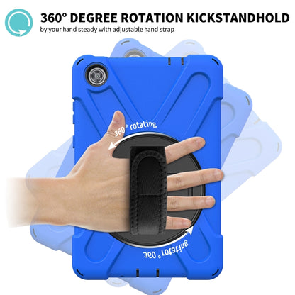 For Lenovo Tab M8 Shockproof Colorful Silicone + PC Protective Case with Holder & Hand Grip Strap & Shoulder Strap(Blue) - Lenovo by buy2fix | Online Shopping UK | buy2fix