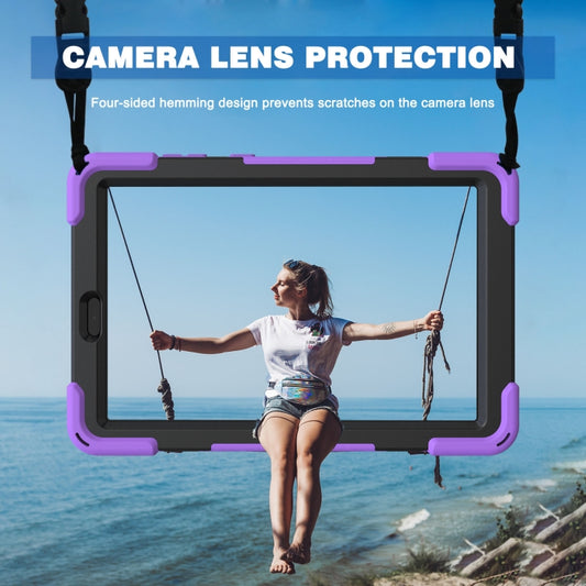 For Lenovo Tab M8 Shockproof Colorful Silicone + PC Protective Case with Holder & Hand Grip Strap & Shoulder Strap(Purple) - Lenovo by buy2fix | Online Shopping UK | buy2fix