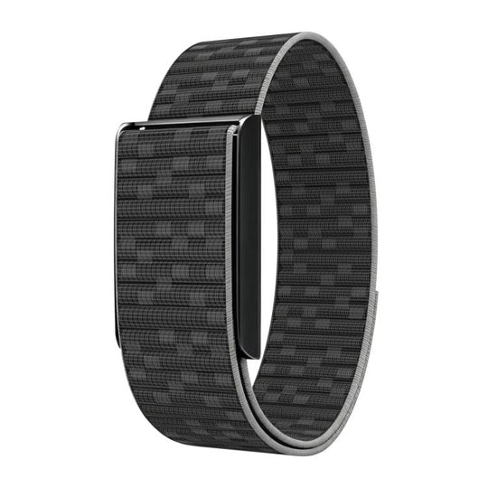 For Amazfit Helio Strap Watch Frame Integrated Nylon Hook and Loop Fastener Watch Band(Black+Black)
