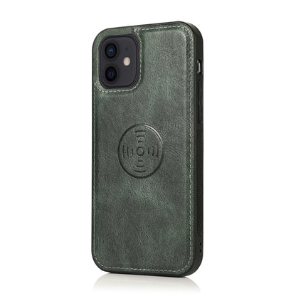 For iPhone 12 mini Multiple Card Slots Detachable Magnetic Horizontal Flip Leather Case with Card Slots & Holder & Wallet (Dark Green) - iPhone 12 mini Cases by buy2fix | Online Shopping UK | buy2fix