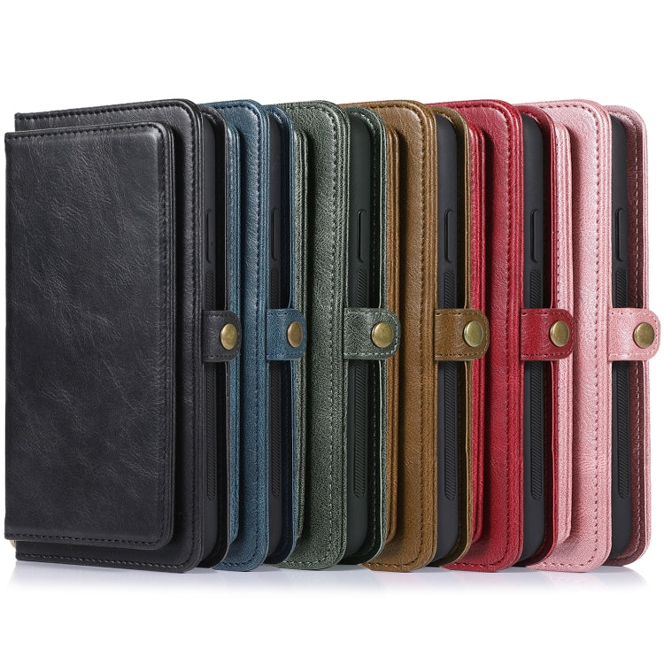 For iPhone 12 mini Multiple Card Slots Detachable Magnetic Horizontal Flip Leather Case with Card Slots & Holder & Wallet (Navy Blue) - iPhone 12 mini Cases by buy2fix | Online Shopping UK | buy2fix