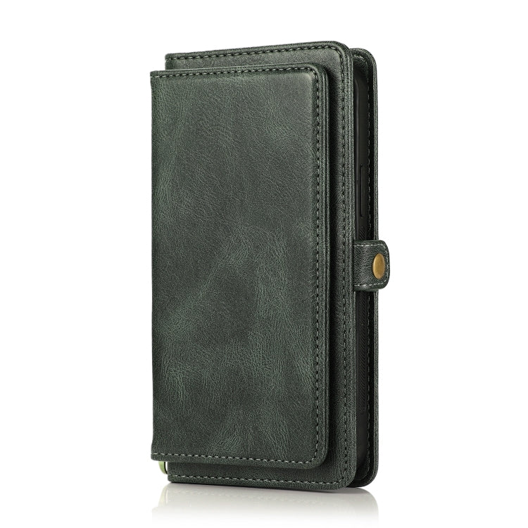 For iPhone 12 / 12 Pro Multiple Card Slots Detachable Magnetic Horizontal Flip Leather Case with Card Slots & Holder & Wallet(Dark Green) - iPhone 12 / 12 Pro Cases by buy2fix | Online Shopping UK | buy2fix