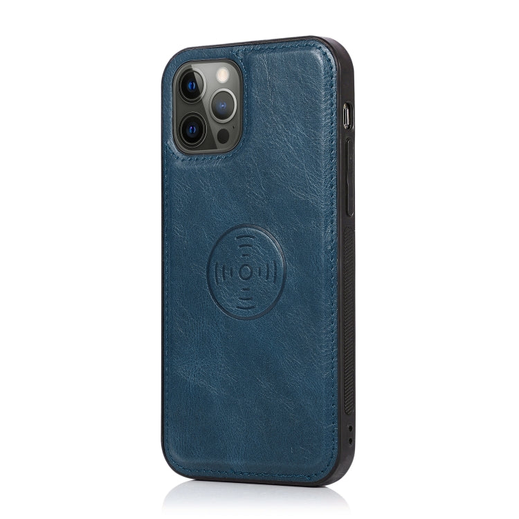 For iPhone 12 Pro Max Multiple Card Slots Detachable Magnetic Horizontal Flip Leather Case with Card Slots & Holder & Wallet(Navy Blue) - iPhone 12 Pro Max Cases by buy2fix | Online Shopping UK | buy2fix