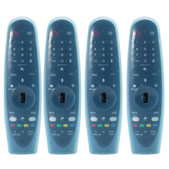 For LG MR600 / MR650 Magic Remote XDcase 4pcs Soft Silicone Jelly Protective Case(Transparent Orchid)