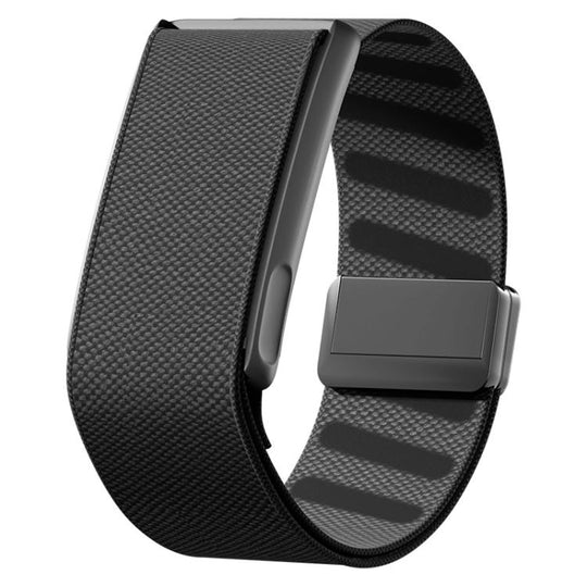 For WHOOP 5.0 Regular Metal Frame Integrated Magnetic Clasp Nylon Watch Band(Black Grey)