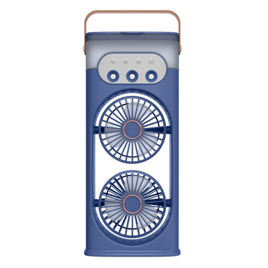 SL617 Dual-Head Humidifier Spray Cooling Fan(Blue)