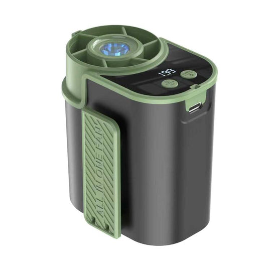 DF-95 Outdoor Portable Mini LED Digital Display Waist Clip Cooling Fan(Green)