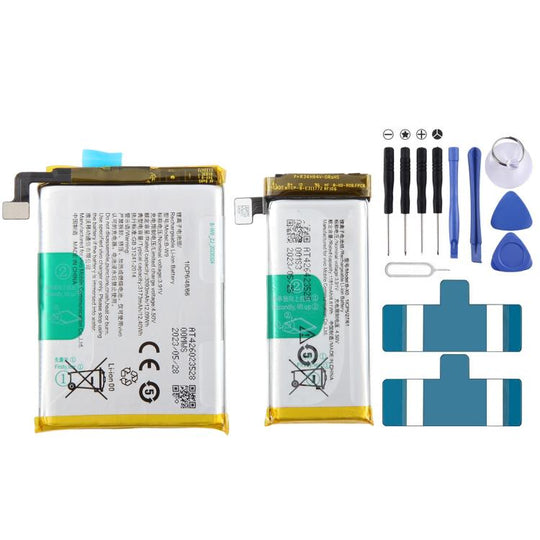 For vivo X Flip V2256A 3173mAh 1181mAh B-W9 + B-X0 Battery Set