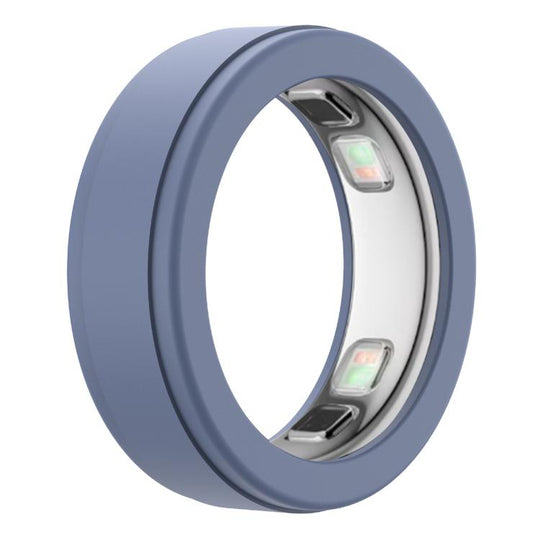 xDfind For Oura Ring5 Smart Ring Silicone Cover, Size:M(Blue-grey)