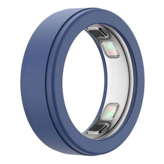 xDfind For Oura Ring5 Smart Ring Silicone Cover, Size:M(Dark Blue)