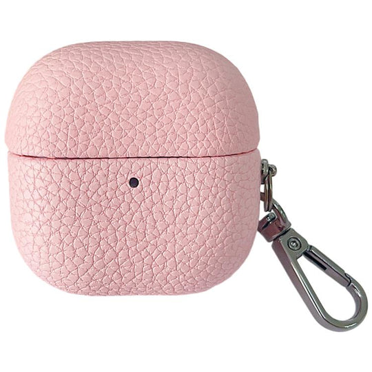 For Huawei FreeClip 2 Litchi Leather Texture Wireless Earphones Case with Hook(Pink)