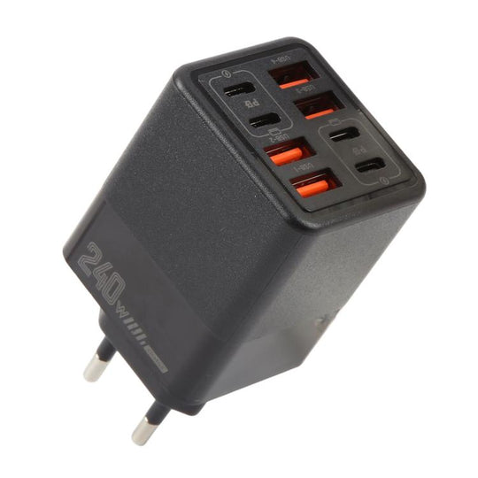 C-01 Multi-Device Smart 8-Port Fast Charger, Plug:EU Plug(Black)